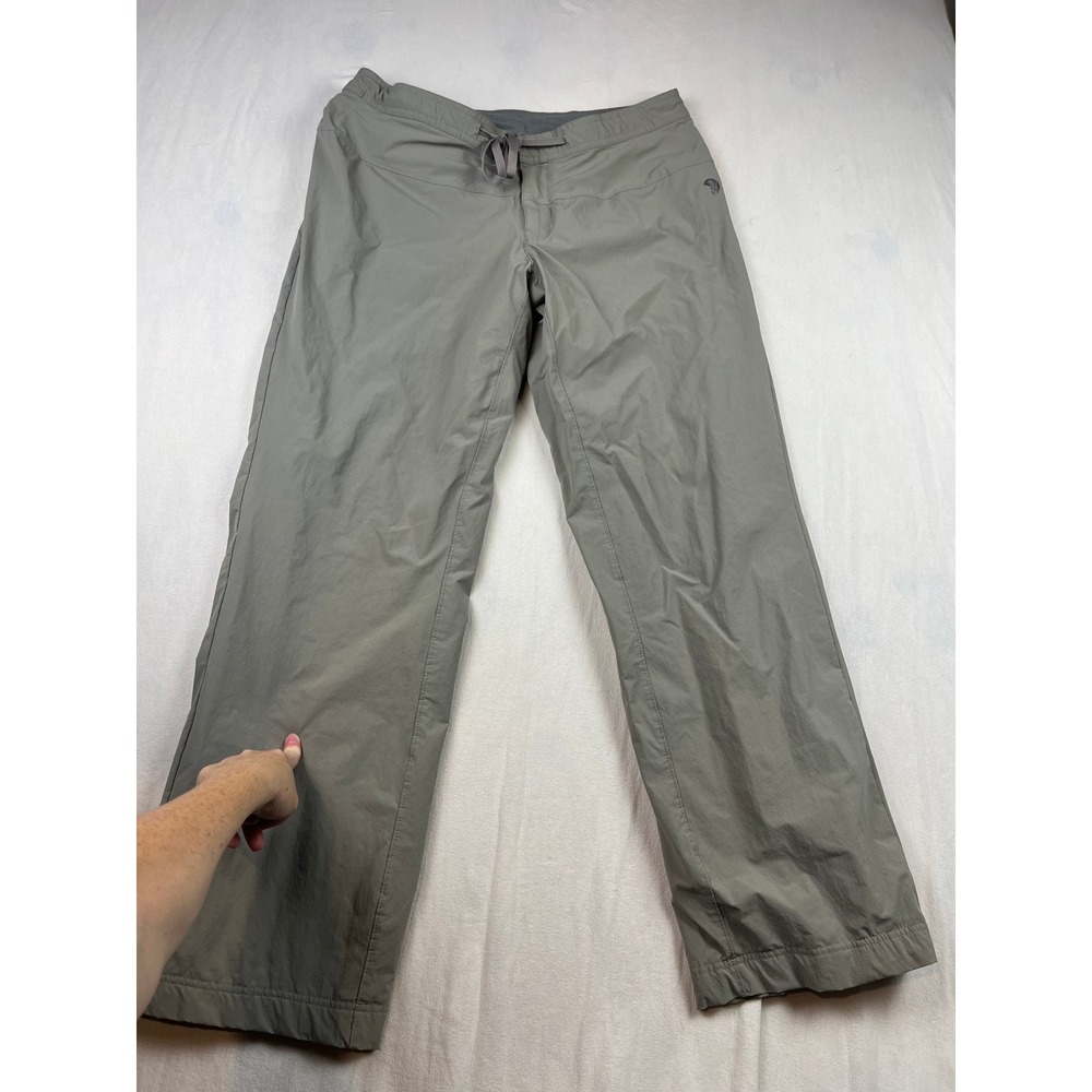 Mountain Hardwear Women Gray Fleece Lined Hiking Pants Size 12/32 Trousers
